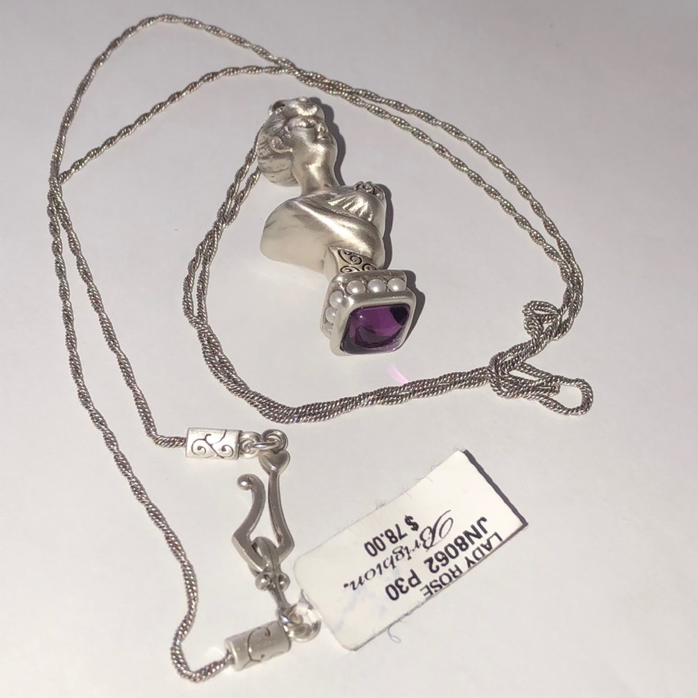 Brighton lady rose long necklace